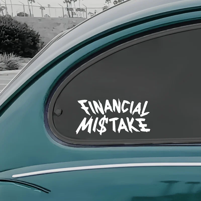 FINANCIAL MISTAKE Waterproof Vinyl Sticker For Motorcycle Fuel Tank Scooter Car Window DIY Decor
FINANCIAL MISTAKE Waterproof Vinyl Sticker For Motorcycle Fuel Tank Scooter Car Window DIY Decor