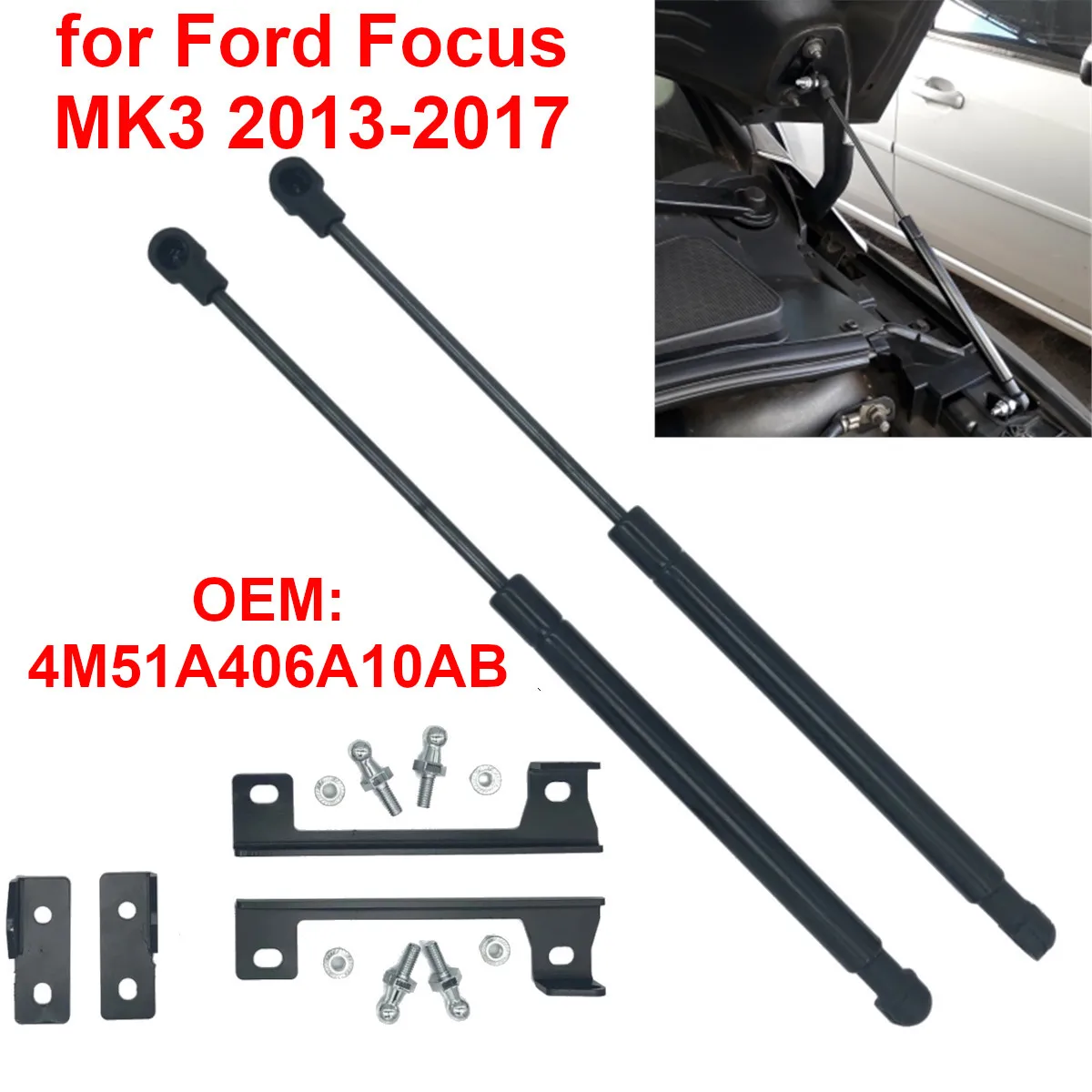 4M51A406A10AB Front Bonnet Engine Hood Gas Strut Shock Lift Support Bars Damper for Ford Focus MK3 2013 2014 2015 2016 2017
4M51A406A10AB Front Bonnet Engine Hood Gas Strut Shock Lift Support Bars Damper for Ford Focus MK3 2013 2014 2015 2016 2017
