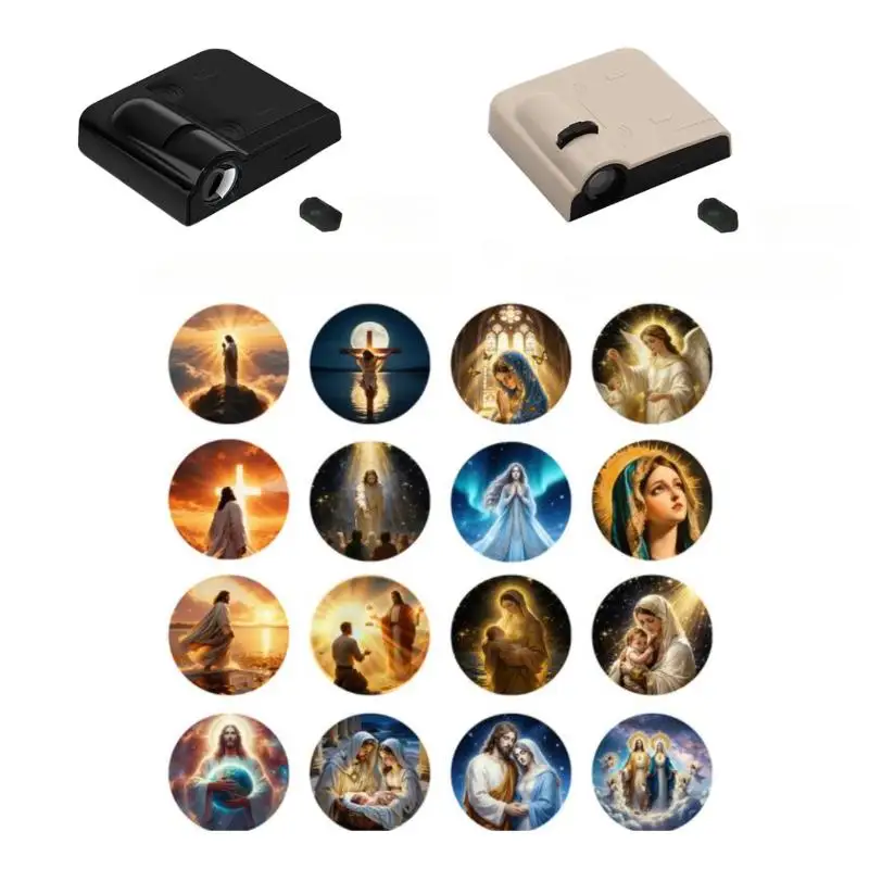 1 Lamp + 16 Pictures Christ Church Mary Projection Lamp LED Projector Religious Atmosphere Light Gift For Home Decoration
1 Lamp + 16 Pictures Christ Church Mary Projection Lamp LED Projector Religious Atmosphere Light Gift For Home Decoration