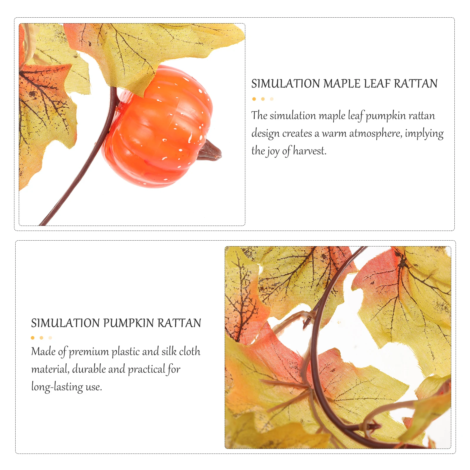 Simulated Maple Rattan Unique Decoration Fall Halloween Decoration Home Living Room Plastic Harvest Pumpkin Vine
Simulated Maple Rattan Unique Decoration Fall Halloween Decoration Home Living Room Plastic Harvest Pumpkin Vine