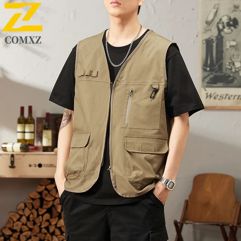 Hiking Camping Fishing Vest Men's 2025 New Cotton Breathable Sleeveless Workwear Jacket Outdoor Clothing Multi-Pocket Waistcoat
Hiking Camping Fishing Vest Men's 2025 New Cotton Breathable Sleeveless Workwear Jacket Outdoor Clothing Multi-Pocket Waistcoat