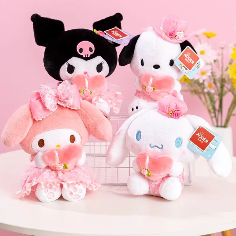 Плюшевая кукла Sanrio Kuromi Pochacco My Melody Cinnamoroll, милая мягкая игрушка с сердечком для детей, подарок, декор для дома
Плюшевая кукла Sanrio Kuromi Pochacco My Melody Cinnamoroll, милая мягкая игрушка с сердечком для детей, подарок, декор для дома