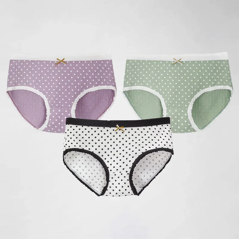 5pc Comfortable and breathable briefs for women, summer thin mid-waist pants for young girls, polka dot shorts
5pc Comfortable and breathable briefs for women, summer thin mid-waist pants for young girls, polka dot shorts