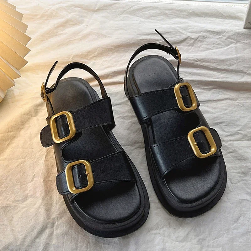 Gladiator Platform Women's Sandals 2023 Summer Women Flat Sandals Fashion Casual Metal Buckle Soft Bottom Ladies Sandals
Gladiator Platform Women's Sandals 2023 Summer Women Flat Sandals Fashion Casual Metal Buckle Soft Bottom Ladies Sandals