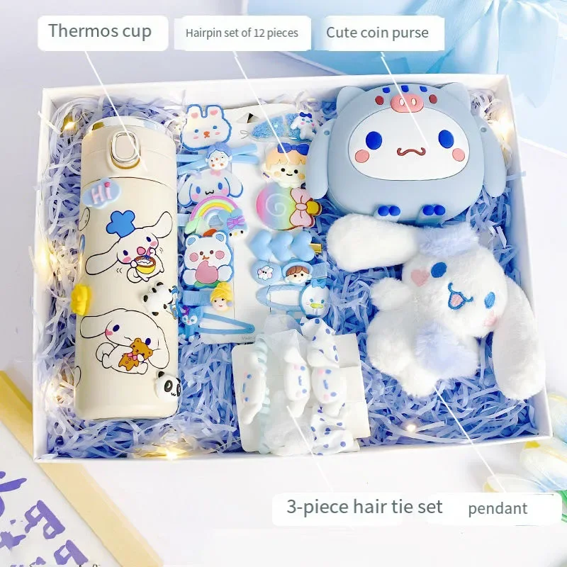 Sanrioed Anime Figure Cinnamoroll Children Birthday Gift Box Girl Exquisite Birthday Gift Cup Bag Hairpin Bracelet Plush Pendant
Sanrioed Anime Figure Cinnamoroll Children Birthday Gift Box Girl Exquisite Birthday Gift Cup Bag Hairpin Bracelet Plush Pendant