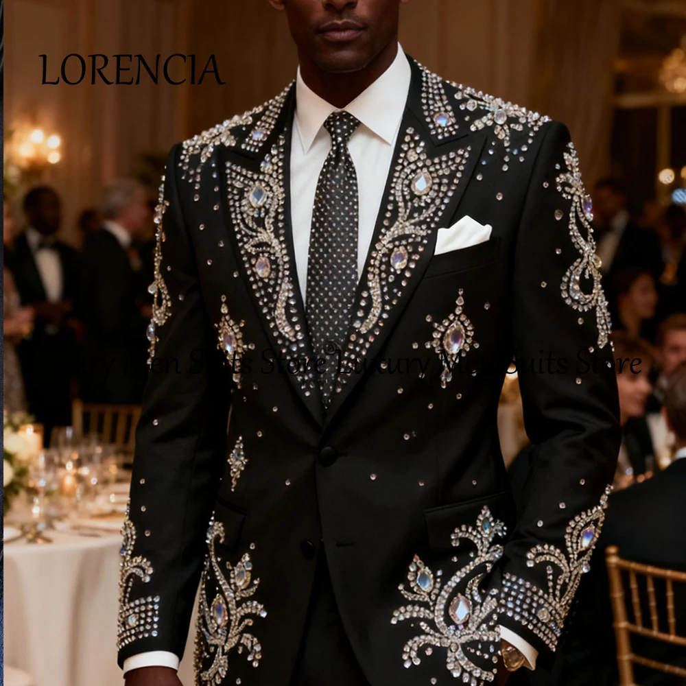 Роскошные мужские костюмы со стразами, комплект из 2 предметов со сверкающими бриллиантами, вечерний смокинг для жениха, индивидуальный пиджак, брюки, roupas masculinas
Роскошные мужские костюмы со стразами, комплект из 2 предметов со сверкающими бриллиантами, вечерний смокинг для жениха, индивидуальный пиджак, брюки, roupas masculinas