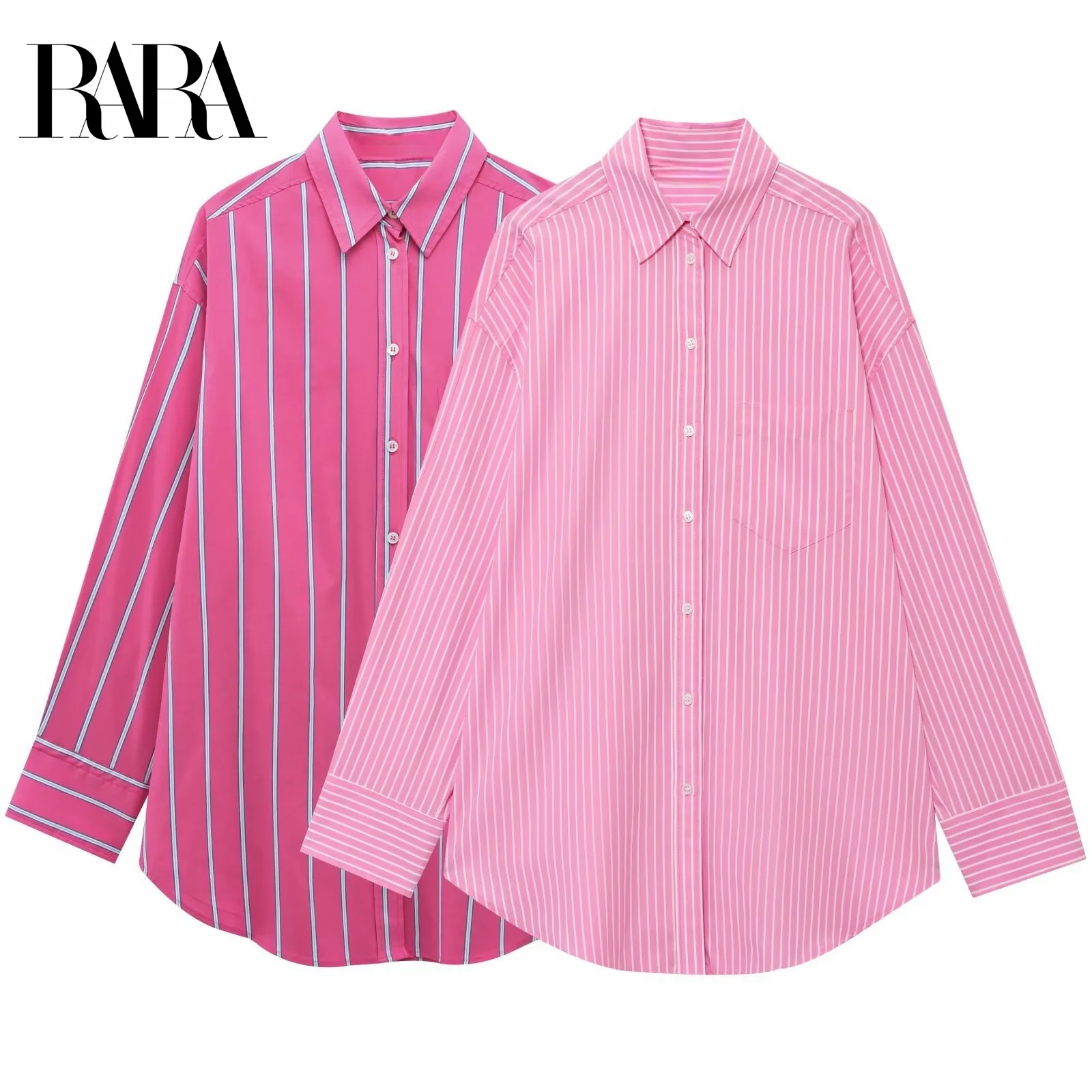 RARA 2025 Womens Long Sleeve Collared Button Down Striped Oversized Shirt for Daily Wear Office and Layering
RARA 2025 Womens Long Sleeve Collared Button Down Striped Oversized Shirt for Daily Wear Office and Layering