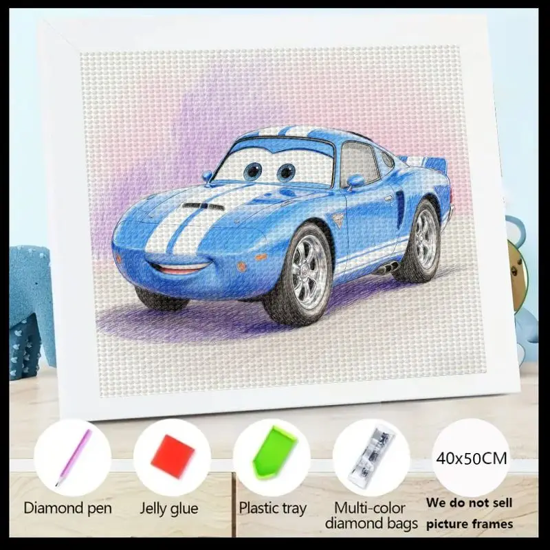1PC 5D DIY Diamond Painting Kit, Blue Cartoon Race Sports Car with White Stripes, Full Drill Crystal Rhinestone Art for Kids Boy
1PC 5D DIY Diamond Painting Kit, Blue Cartoon Race Sports Car with White Stripes, Full Drill Crystal Rhinestone Art for Kids Boy