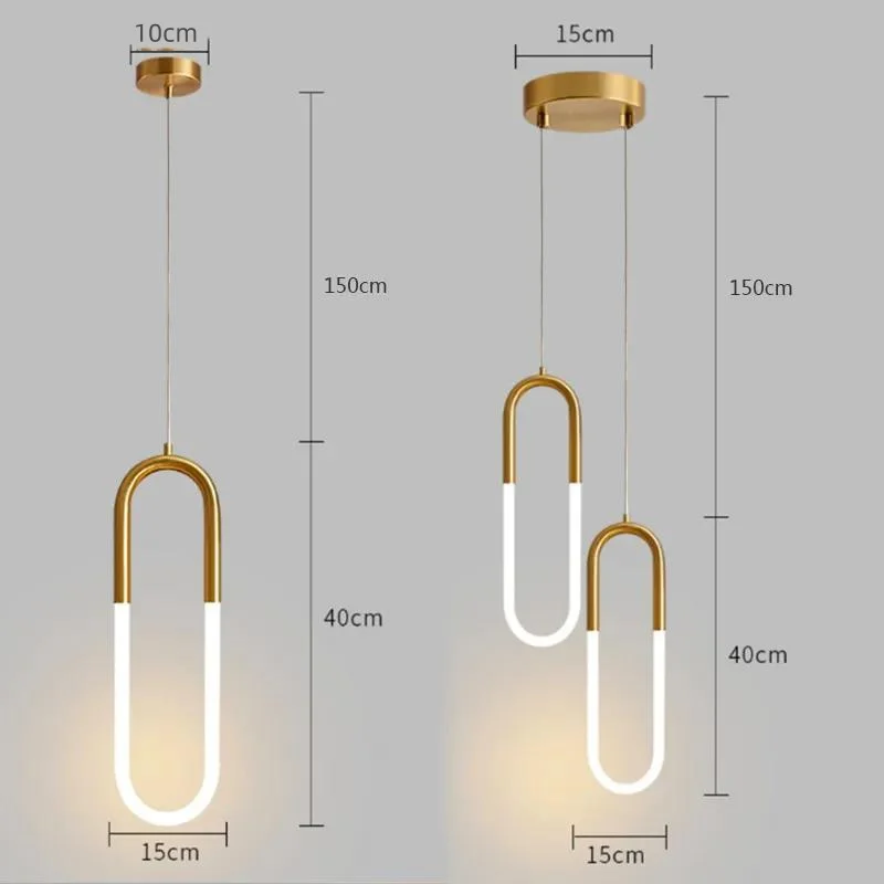 Brass U-shaped tube LED pendant lights Bedroom Bedside Long-line hanging lamp Kitchen Island Dining table Home Decor Luminaires
Brass U-shaped tube LED pendant lights Bedroom Bedside Long-line hanging lamp Kitchen Island Dining table Home Decor Luminaires