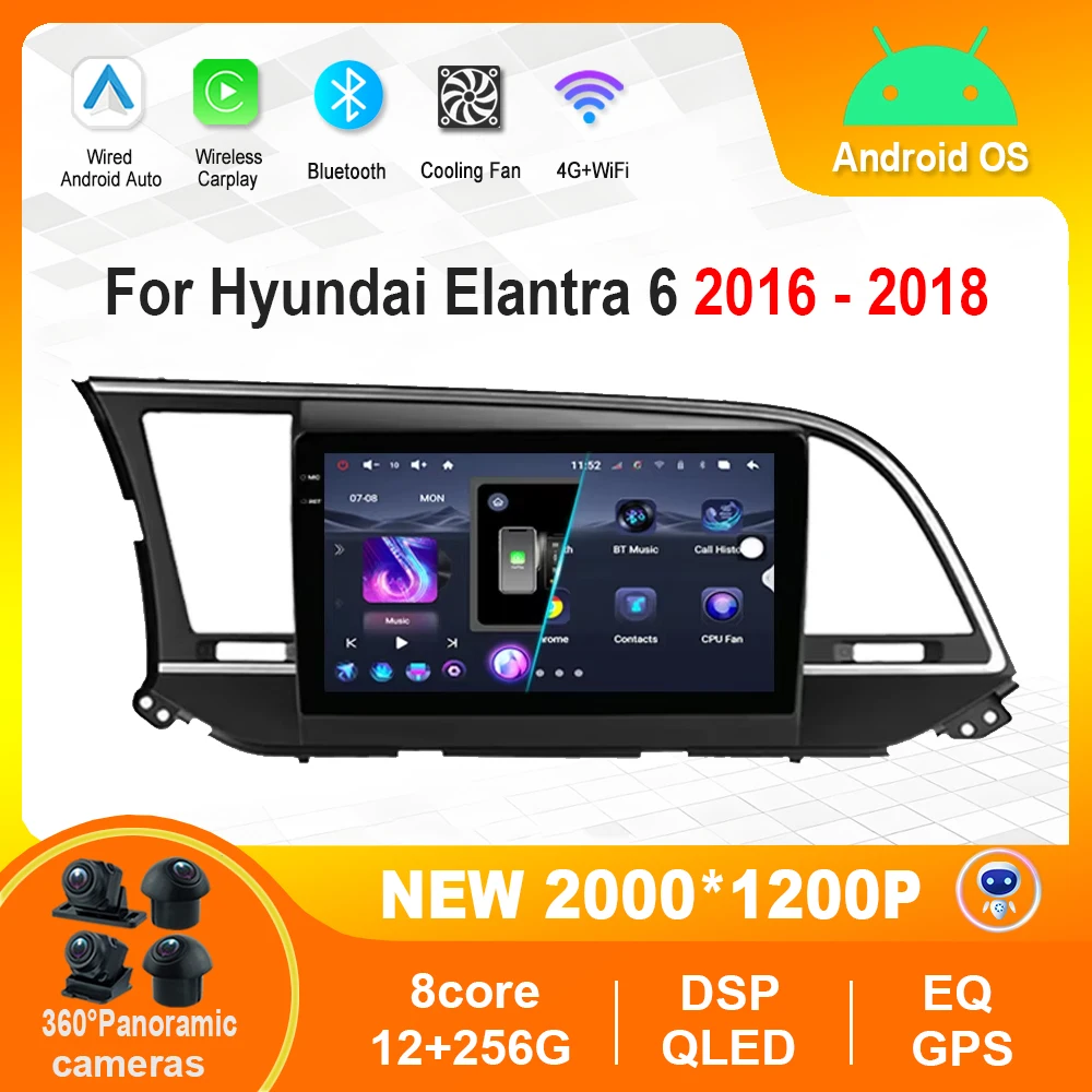 Для Hyundai Elantra 6 2016 - 2018 Android автомобильный GPS-навигатор видео мультимедийный плеер Bluetooth 4G WiFi QLED IPS экран
Для Hyundai Elantra 6 2016 - 2018 Android автомобильный GPS-навигатор видео мультимедийный плеер Bluetooth 4G WiFi QLED IPS экран