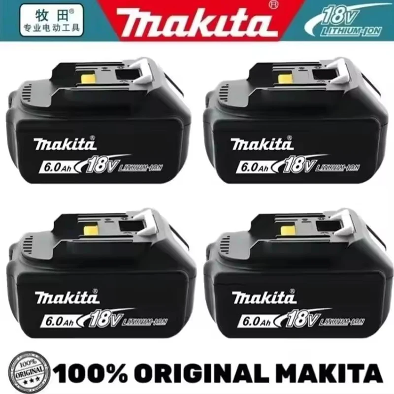 Original Makita 6Ah battery BL1860B, BL1850B, BL1840, BL1830 screwdriver battery and charger 18v replacement power tool battery
Original Makita 6Ah battery BL1860B, BL1850B, BL1840, BL1830 screwdriver battery and charger 18v replacement power tool battery