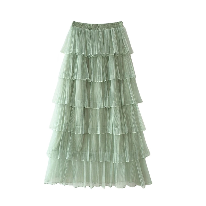 Spring Summer Sweet Tiered Tulle Cake Skirt Women 2024 New Fashion Elastic High Waist A-Line Skirt Female Elegant Mesh Skirt
Spring Summer Sweet Tiered Tulle Cake Skirt Women 2024 New Fashion Elastic High Waist A-Line Skirt Female Elegant Mesh Skirt