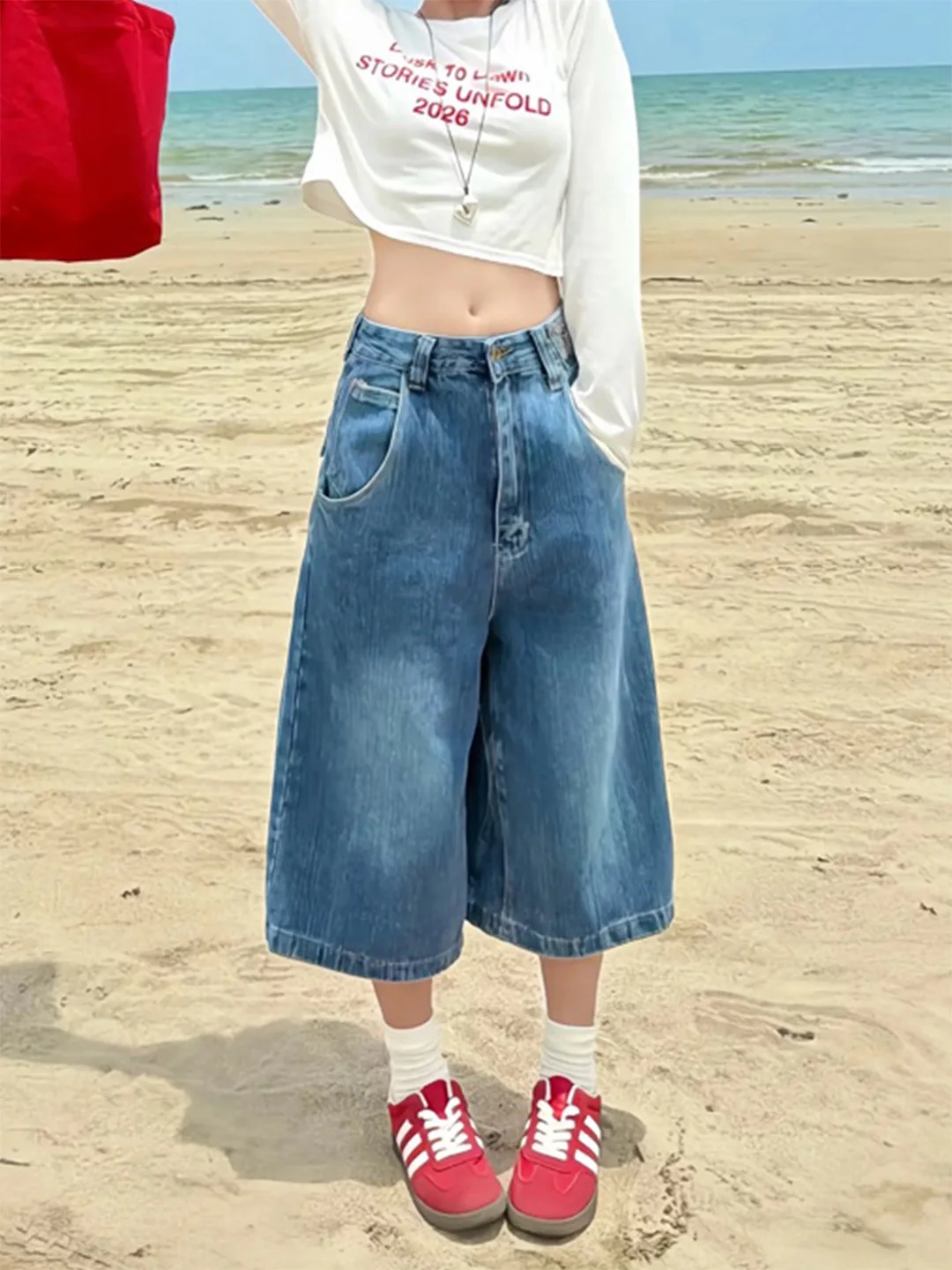 Summer 2026 American Retro Washed Loose Wide Leg Thin Denim Jeans High Waist Pocket Detail Medium Softness Non-Stretch Ladies...
Summer 2026 American Retro Washed Loose Wide Leg Thin Denim Jeans High Waist Pocket Detail Medium Softness Non-Stretch Ladies...