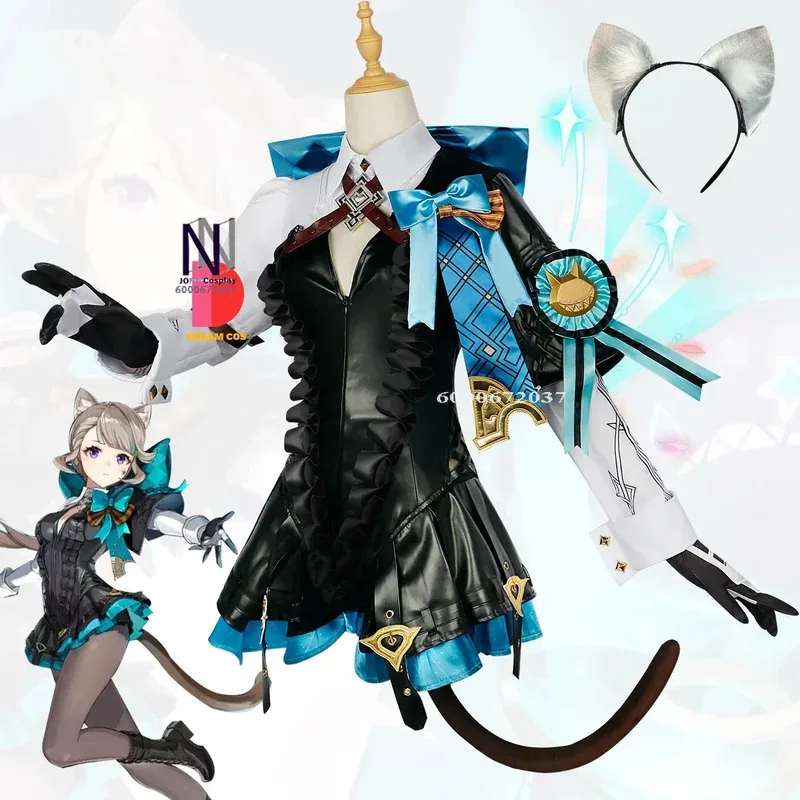 Genshin ImpactElegant Fontaine Lynette Cosplay Costume Leather Uniform Dress Wig Long Hair Ear Skirt Glove Tail Magician Outfit
Genshin ImpactElegant Fontaine Lynette Cosplay Costume Leather Uniform Dress Wig Long Hair Ear Skirt Glove Tail Magician Outfit