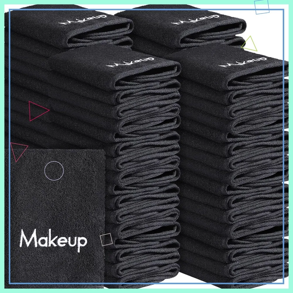 72 Pcs Reusable Makeup Remover Cloths, 13x13 Inch Soft Face Washcloths with Embroidery Black
72 Pcs Reusable Makeup Remover Cloths, 13x13 Inch Soft Face Washcloths with Embroidery Black