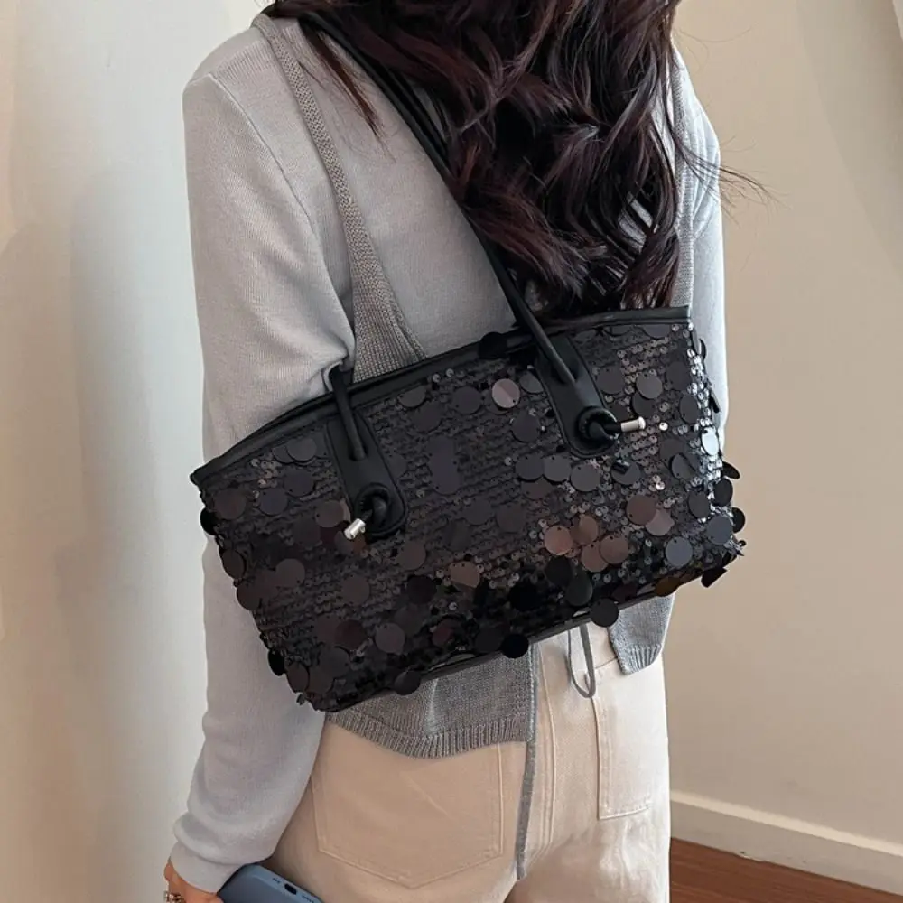 Simple Shiny Sequin Tote Bag Fashion Large Glitter Shoulder Bag Underarm Bag Sequined Evening Bag Girls
Simple Shiny Sequin Tote Bag Fashion Large Glitter Shoulder Bag Underarm Bag Sequined Evening Bag Girls