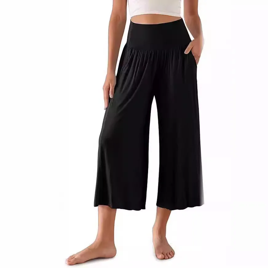 High Waist Casual Loose Fit Seven Inch Pants with Pockets Elastic Waist Women's Fashion Elegant Style Straight Leg Trousers
High Waist Casual Loose Fit Seven Inch Pants with Pockets Elastic Waist Women's Fashion Elegant Style Straight Leg Trousers