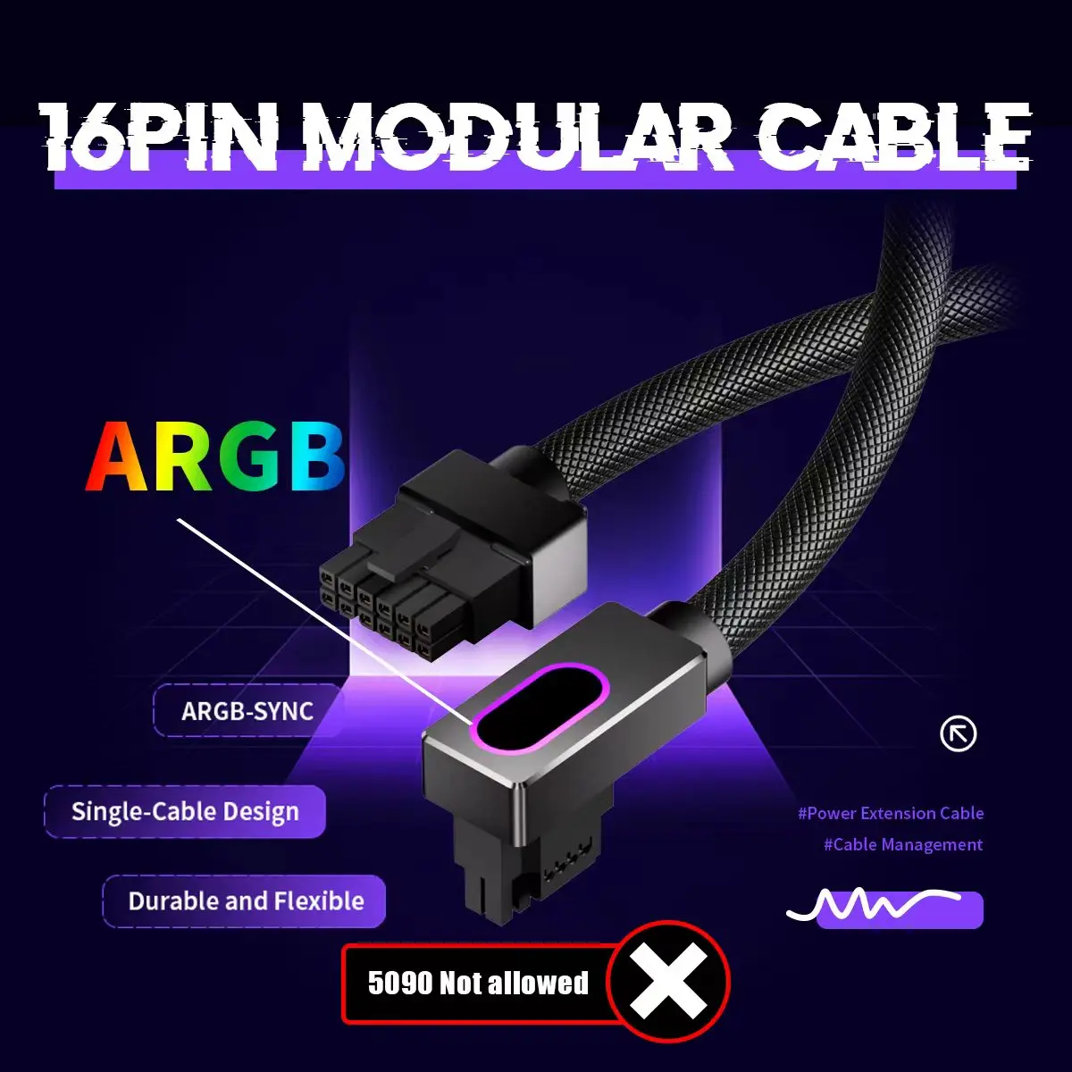 AIJS GPU16PIN Modular Cable,12VHPWR ARGB with 5V 3Pin,18AWG Right Side Male to Male Design, 5090 / 3070 is Not Applicable
AIJS GPU16PIN Modular Cable,12VHPWR ARGB with 5V 3Pin,18AWG Right Side Male to Male Design, 5090 / 3070 is Not Applicable
