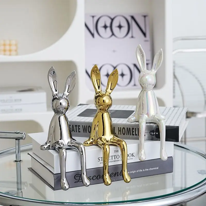 Ceramic Sitting Rabbit Figurine Electroplated Cute Decorative Animal Sculpture for Easter Home Decor Desktop Shelf Ornament
Ceramic Sitting Rabbit Figurine Electroplated Cute Decorative Animal Sculpture for Easter Home Decor Desktop Shelf Ornament