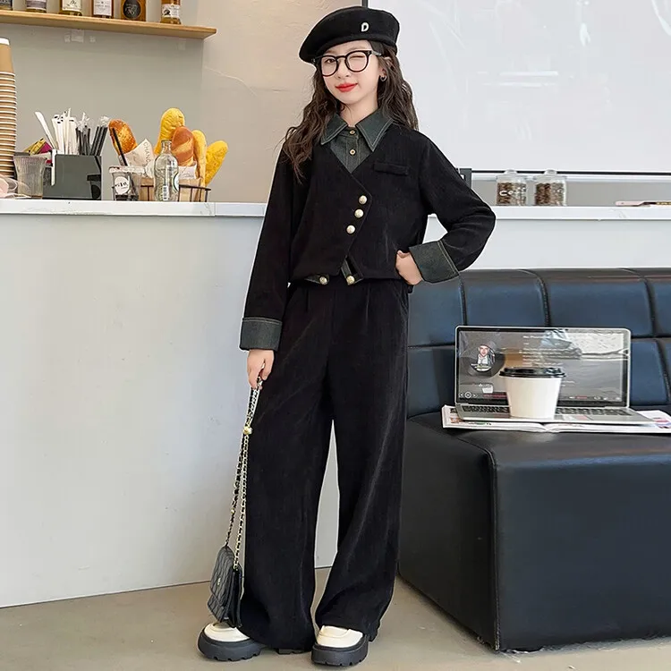 Girls Set 2026 Spring New Korean Version Fashionable Simple Fake Two-piece Casual Lazy Style Set Fashionable Stylish Wear
Girls Set 2026 Spring New Korean Version Fashionable Simple Fake Two-piece Casual Lazy Style Set Fashionable Stylish Wear