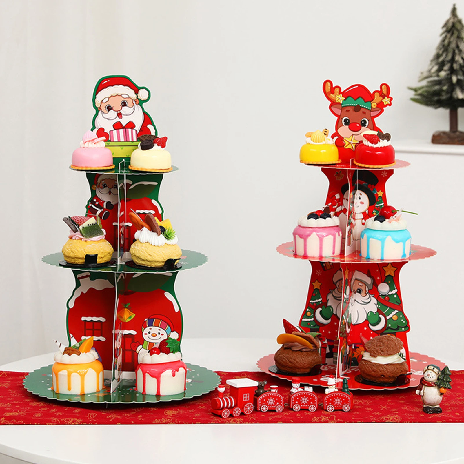 3-tier Christmas Cupcake Stand Tower Xmas Party Santa Claus Cake Dessert Tray Fits Christmas Wedding Party Snack Candy Rack
3-tier Christmas Cupcake Stand Tower Xmas Party Santa Claus Cake Dessert Tray Fits Christmas Wedding Party Snack Candy Rack