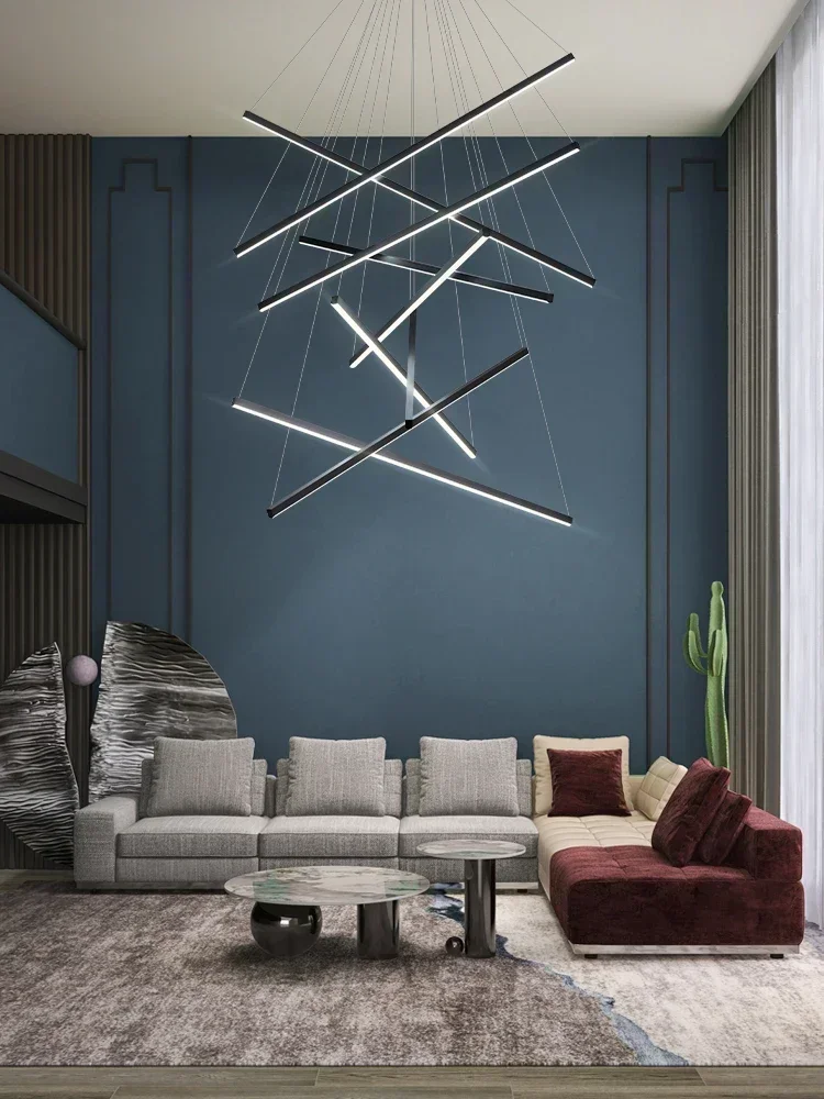 Remote controlled black stair chandelier modern LED long line ceiling lamp for hall duplex living room indoor pendant light fixt
Remote controlled black stair chandelier modern LED long line ceiling lamp for hall duplex living room indoor pendant light fixt