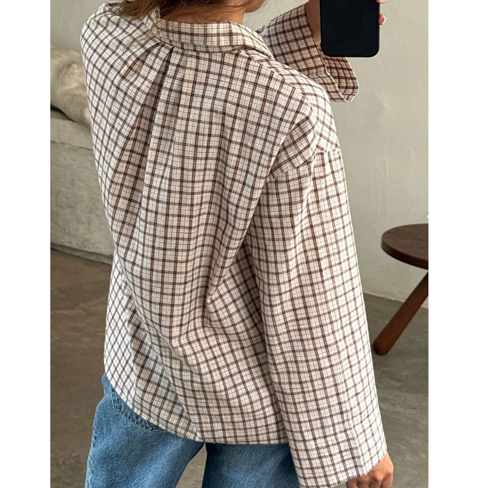 Женские винтажные полосатые рубашки на пуговицах Y2K, эстетичная блузка с длинными рукавами 90-х годов, рубашки большого размера с отложным воротником, топы 
Женские винтажные полосатые рубашки на пуговицах Y2K, эстетичная блузка с длинными рукавами 90-х годов, рубашки большого размера с отложным воротником, топы