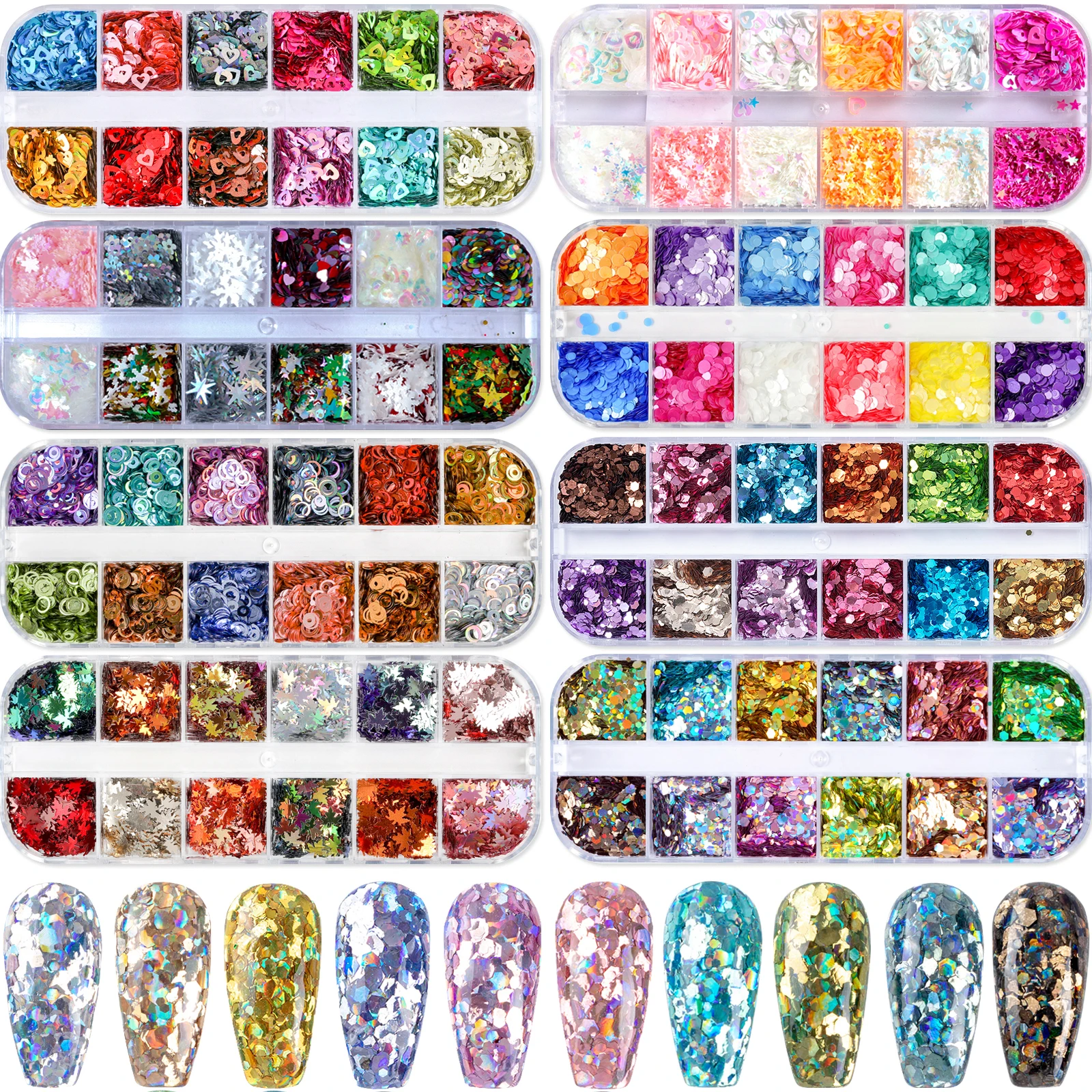 12 Colors Acrylic Nail Art Sequins Decal For Manicure Decor Flakes Glitter Nails Decoration Design Supplies Material Beauty Tool
12 Colors Acrylic Nail Art Sequins Decal For Manicure Decor Flakes Glitter Nails Decoration Design Supplies Material Beauty Tool