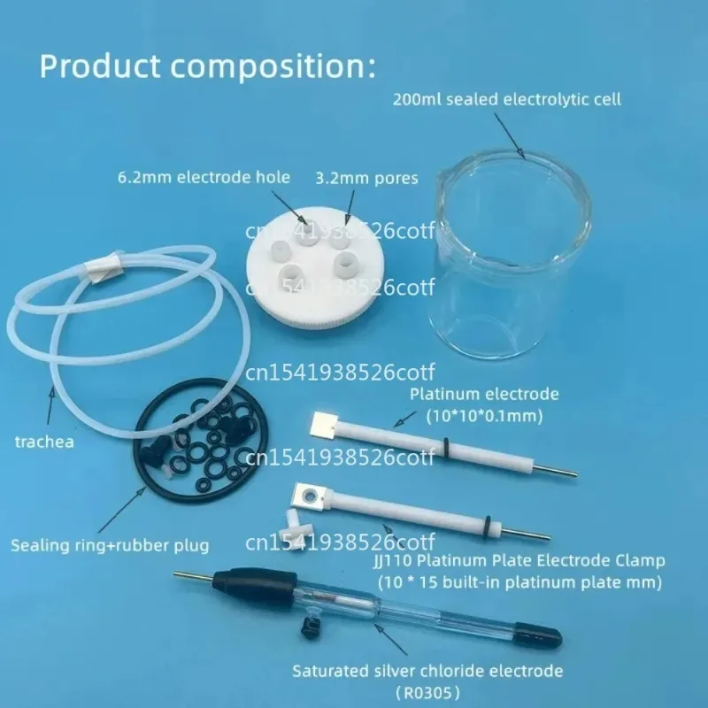A Set Of Electrochemical Electrode System C001 Sealed , Including Three Electrodes And Electrolytic Cell.
A Set Of Electrochemical Electrode System C001 Sealed , Including Three Electrodes And Electrolytic Cell.