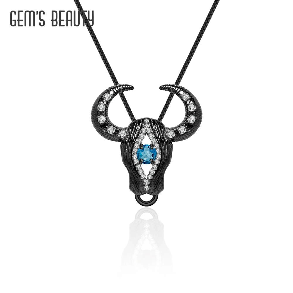 GEM'S BEAUTY Black Cow Pendant Necklace With Chain 45cm Real 925 Sterling Silver Handmade Designer Fine Jewelry For Women
GEM'S BEAUTY Black Cow Pendant Necklace With Chain 45cm Real 925 Sterling Silver Handmade Designer Fine Jewelry For Women