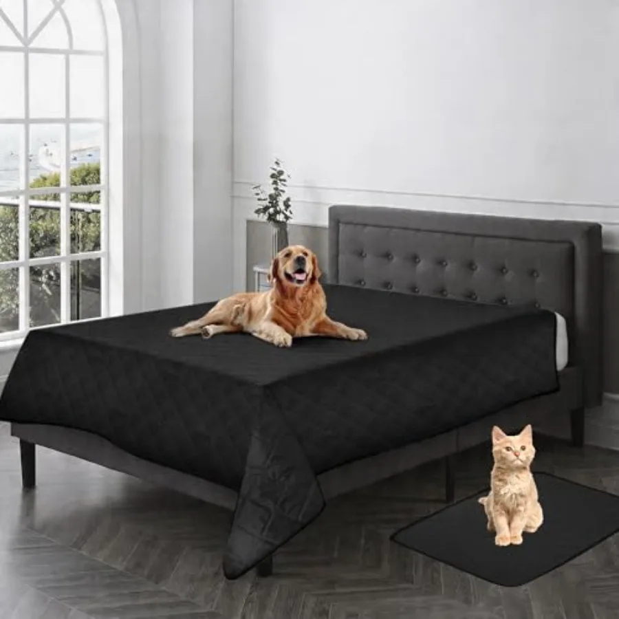 2 Pack Dog Bed/Sofa Cover and Pet Mat for Furniture Bed Couch Sofa 100% Waterproof Dog Blanket with Non-Slip Bottom 3-Layer Pre
2 Pack Dog Bed/Sofa Cover and Pet Mat for Furniture Bed Couch Sofa 100% Waterproof Dog Blanket with Non-Slip Bottom 3-Layer Pre