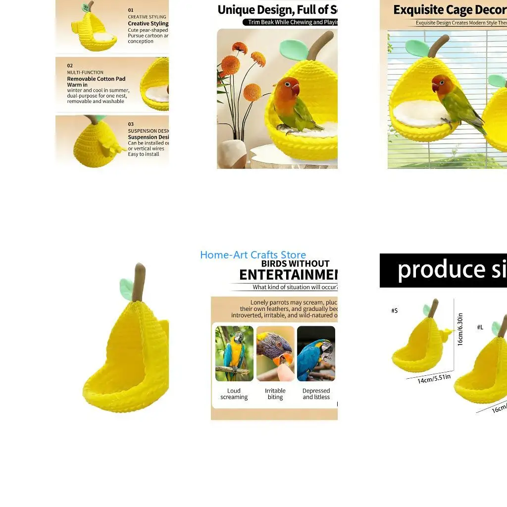 Y3NA Safe Cartoon Pears Bird Shelter Bird Plush Perches Tent Durability Easyly Clean Comfortable Retreat Environment
Y3NA Safe Cartoon Pears Bird Shelter Bird Plush Perches Tent Durability Easyly Clean Comfortable Retreat Environment