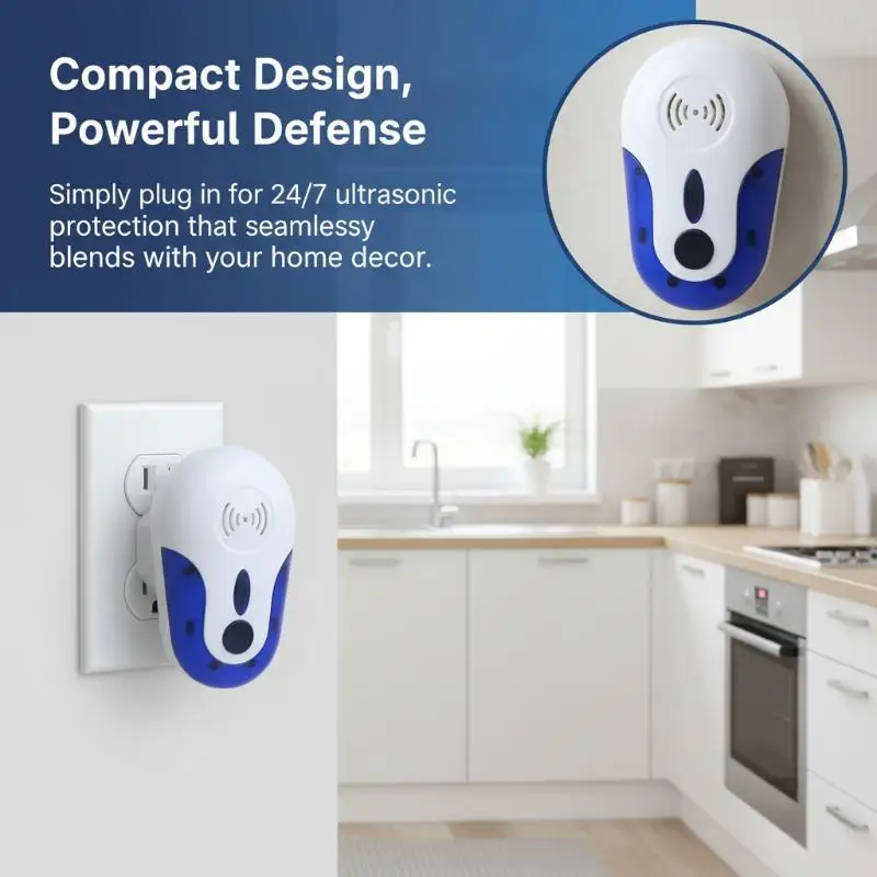 Ultrasonic Mosquito Repellent Night Light Household Pest Control Device Repels Moths Spiders Cockroaches Ants
Ultrasonic Mosquito Repellent Night Light Household Pest Control Device Repels Moths Spiders Cockroaches Ants