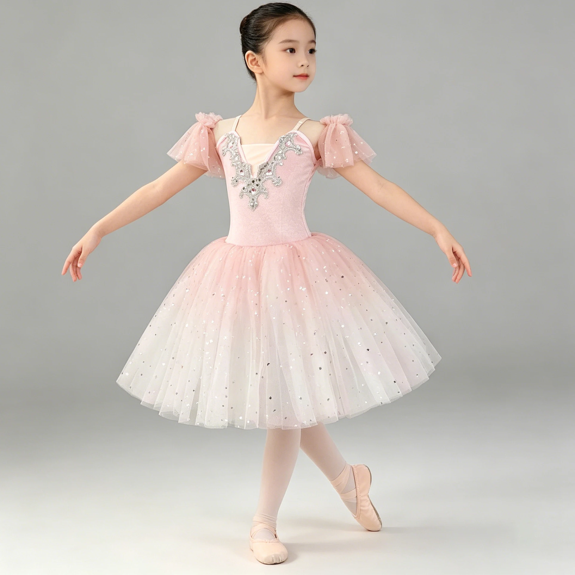 Professional Ballet Ball Gown Skirt Gauze Diamond Sequin Gradient Color Children's Party Performance Costumes Size 100-170
Professional Ballet Ball Gown Skirt Gauze Diamond Sequin Gradient Color Children's Party Performance Costumes Size 100-170
