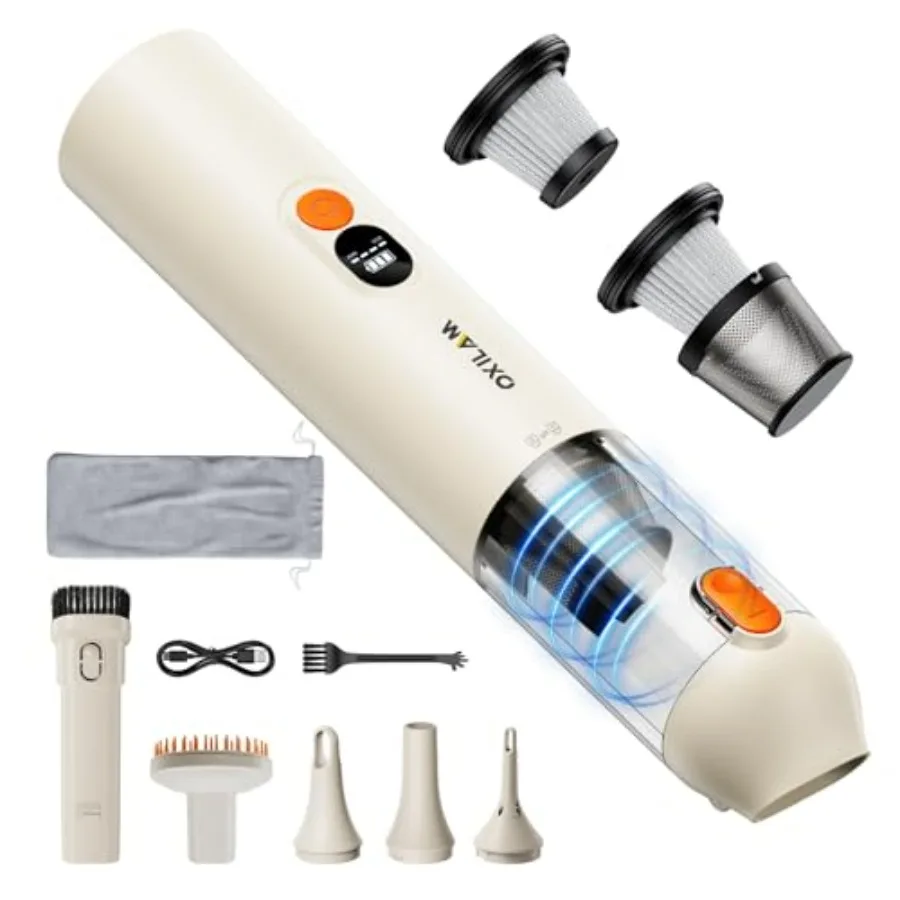 Handheld Cordless Vacuum 14000PA High Power 2-in-1 Suction and Blow Portable Mini Vacuum Cleaner for Home Car Pet Office Use Bl
Handheld Cordless Vacuum 14000PA High Power 2-in-1 Suction and Blow Portable Mini Vacuum Cleaner for Home Car Pet Office Use Bl