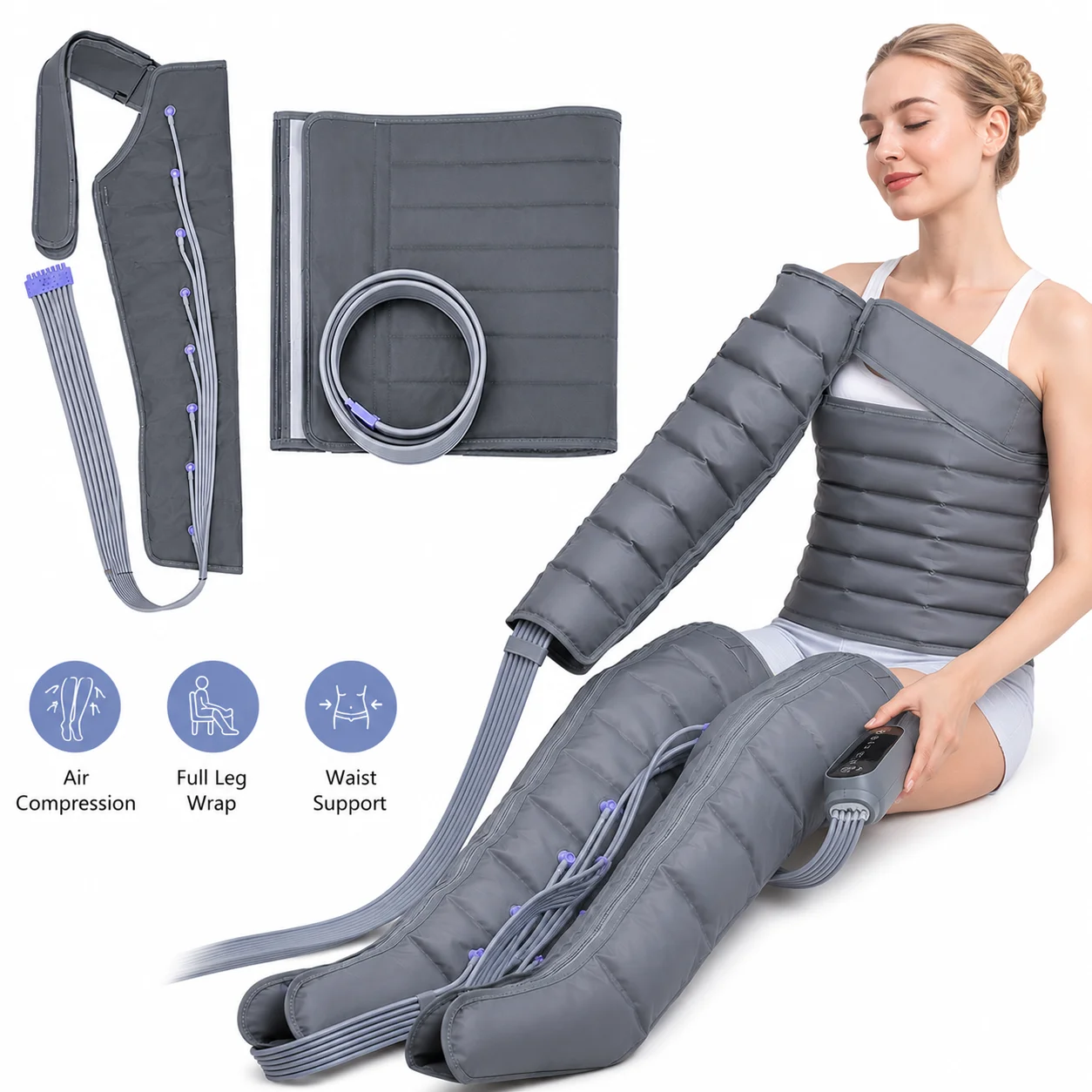 8 Airbag Pressotherapy Air Compression Leg Foot Massager Vibration Infrared Therapy Arm Waist Pneumatic Air Wave Pressure Machin
8 Airbag Pressotherapy Air Compression Leg Foot Massager Vibration Infrared Therapy Arm Waist Pneumatic Air Wave Pressure Machin