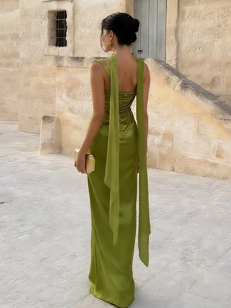 Weird Puss Halter Sexy Scarf Dress Women Satin Silky Ruched Backless Waistless Summer Trend Sleeveless Beach Vacation Vestidos
Weird Puss Halter Sexy Scarf Dress Women Satin Silky Ruched Backless Waistless Summer Trend Sleeveless Beach Vacation Vestidos