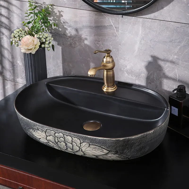 Gray Thread pattern porcelain bathroom vanity bathroom sink bowl countertop Ceramic wash basin bathroom sink
Gray Thread pattern porcelain bathroom vanity bathroom sink bowl countertop Ceramic wash basin bathroom sink