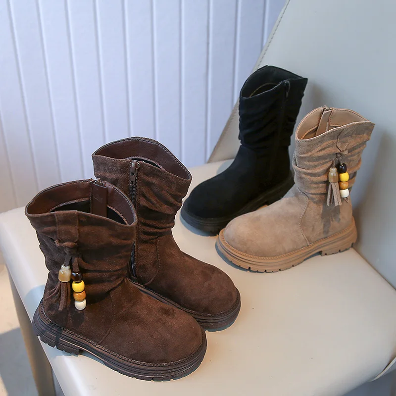 Kids Princess Boots Sweet Beading Girls Leather Boots with Side Zipper 2025 Spring Autumn Children Short Boots Soft Sole Comfort
Kids Princess Boots Sweet Beading Girls Leather Boots with Side Zipper 2025 Spring Autumn Children Short Boots Soft Sole Comfort