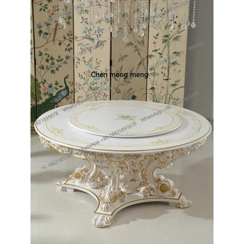 X Набор французских круглых обеденных столов и стульев, окрашенная мебель для ресторана, вращающаяся в европейском кремовом стиле
X Набор французских круглых обеденных столов и стульев, окрашенная мебель для ресторана, вращающаяся в европейском кремовом стиле