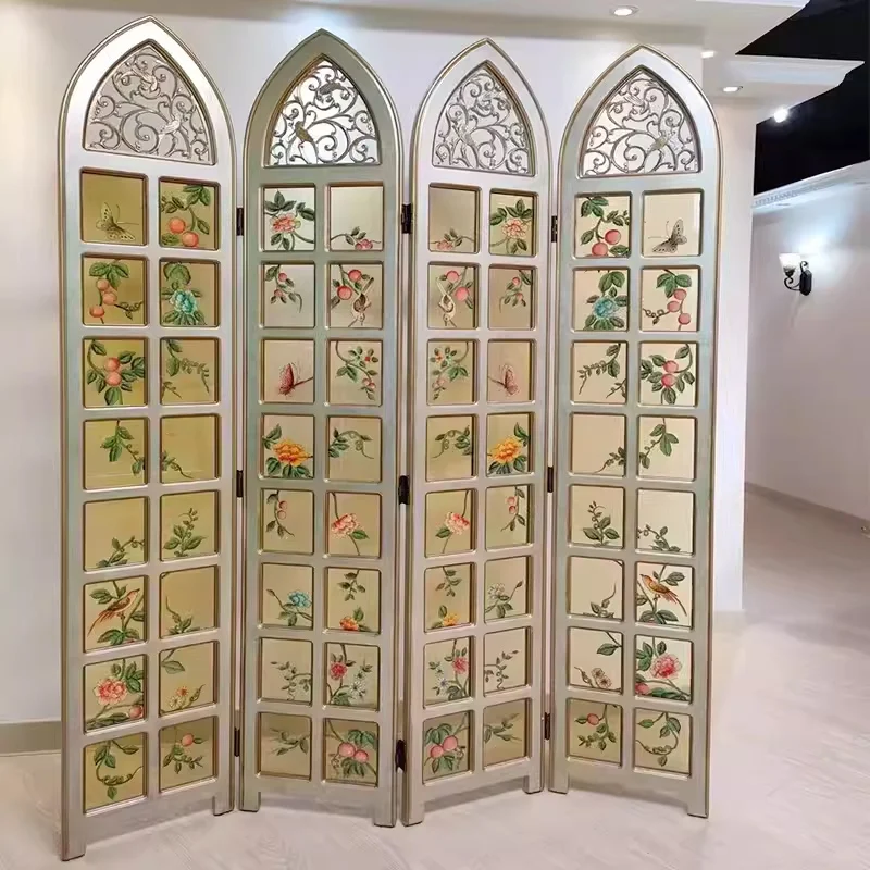 Small-sized furniture, living room, bedroom soft partition American background art glass bedroom folding screen
Small-sized furniture, living room, bedroom soft partition American background art glass bedroom folding screen