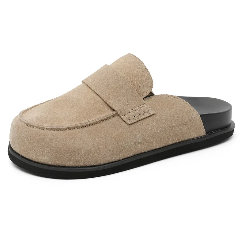New Summer Men's Closed Toe Half Slippers Fashion Faux Suede Thick Sole Casual Lazy Shoes Non Slip For Outdoor Daily Wear
New Summer Men's Closed Toe Half Slippers Fashion Faux Suede Thick Sole Casual Lazy Shoes Non Slip For Outdoor Daily Wear