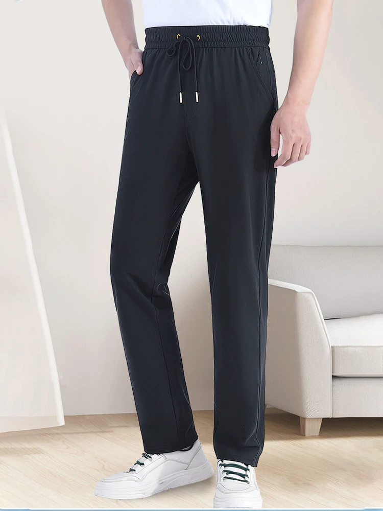 Ice Silk Men's Casual Pants Straight Slim Fit Elastic Waist Jogger Korean Classic Blue Black Gray Male Brand Trousers Plus Size
Ice Silk Men's Casual Pants Straight Slim Fit Elastic Waist Jogger Korean Classic Blue Black Gray Male Brand Trousers Plus Size