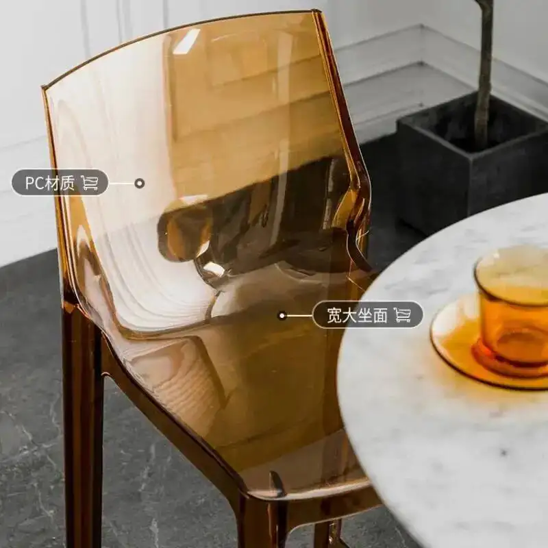Bar Nordic Chair Crystal Backrest Transparent Acrylic Modern Simple Bar Chairs Personalized High Legged Stool Furniture
Bar Nordic Chair Crystal Backrest Transparent Acrylic Modern Simple Bar Chairs Personalized High Legged Stool Furniture