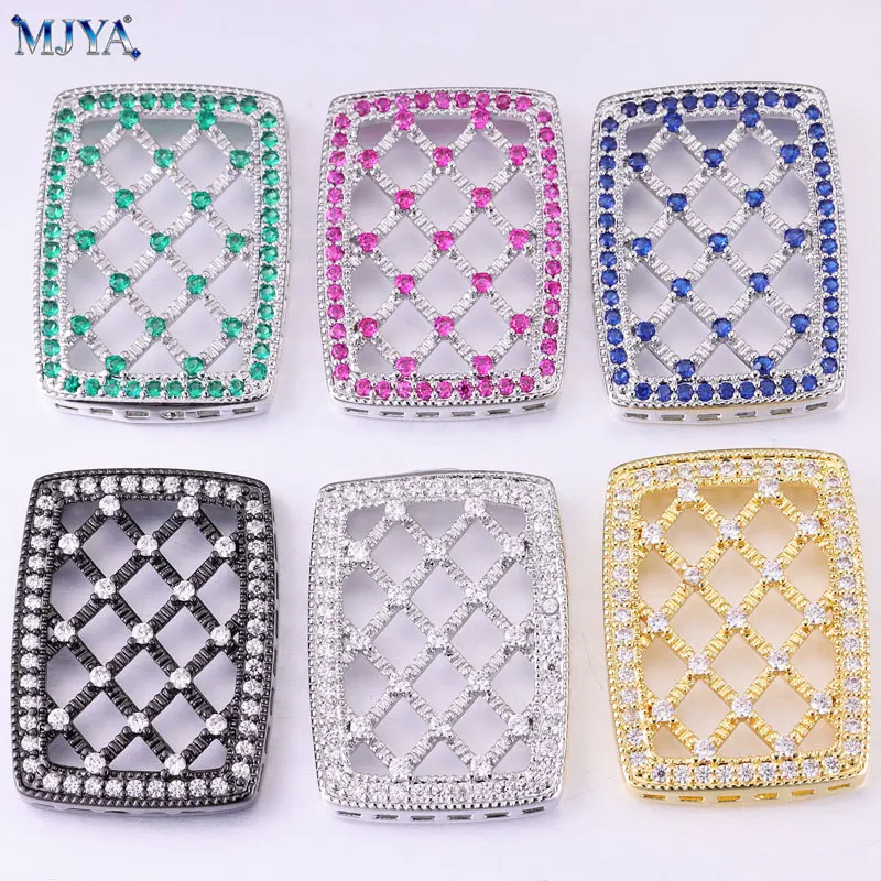 MJYA Hollow Spacers Charm Luxury CZ Zircon Copper Connectors Components For DIY Beaded Needlework Jewelry Making Accessories
MJYA Hollow Spacers Charm Luxury CZ Zircon Copper Connectors Components For DIY Beaded Needlework Jewelry Making Accessories