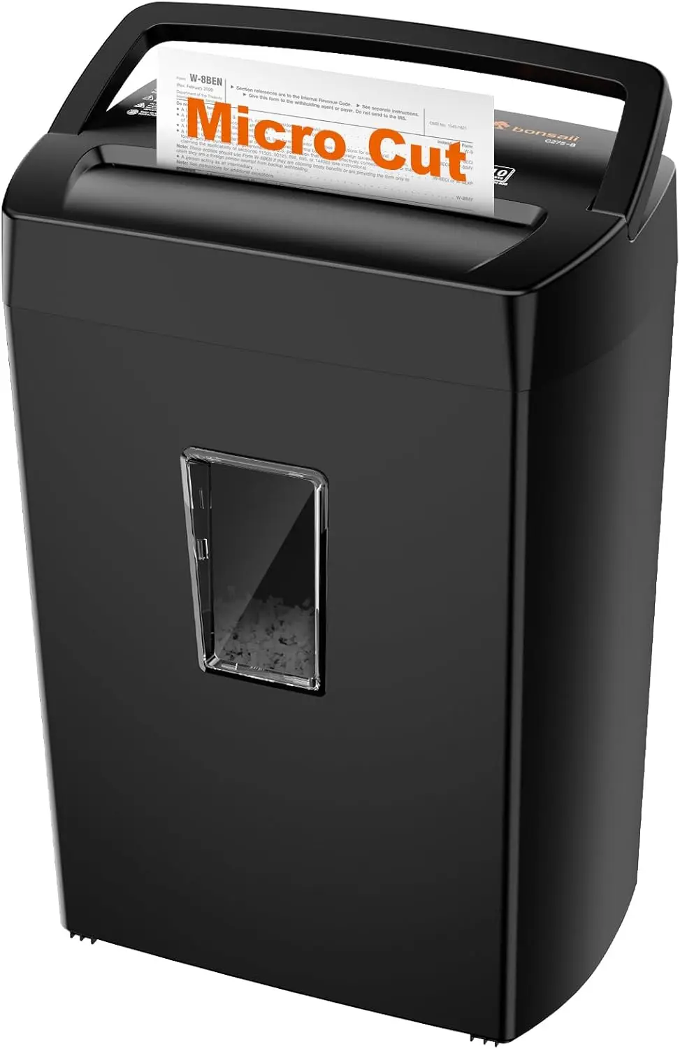 Micro Cut Paper Shredder, 10-Sheet Home Office, 5.5 Gal Bin, P-4 Security, 5 Min Continuous, Shreds Cards/Staples/Clips
Micro Cut Paper Shredder, 10-Sheet Home Office, 5.5 Gal Bin, P-4 Security, 5 Min Continuous, Shreds Cards/Staples/Clips