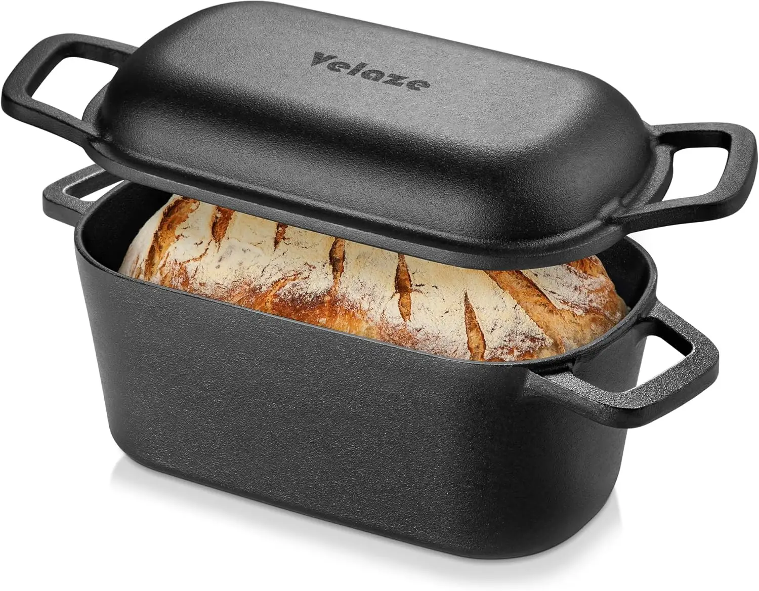 3.6QT Oval Cast Iron Dutch Oven for Bread Baking, Oven Safe to 500°F, Black
3.6QT Oval Cast Iron Dutch Oven for Bread Baking, Oven Safe to 500°F, Black