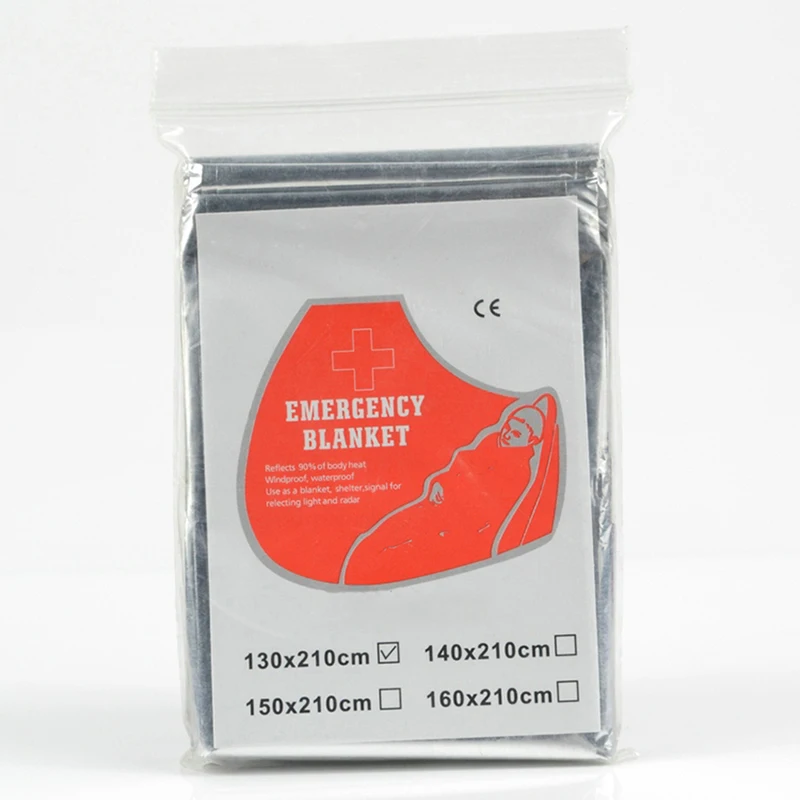 Emergency Blanket Outdoor Survive First Aid Military Rescue Kit Windproof Waterproof Foil Thermal Blanket for Camping Hiking
Emergency Blanket Outdoor Survive First Aid Military Rescue Kit Windproof Waterproof Foil Thermal Blanket for Camping Hiking