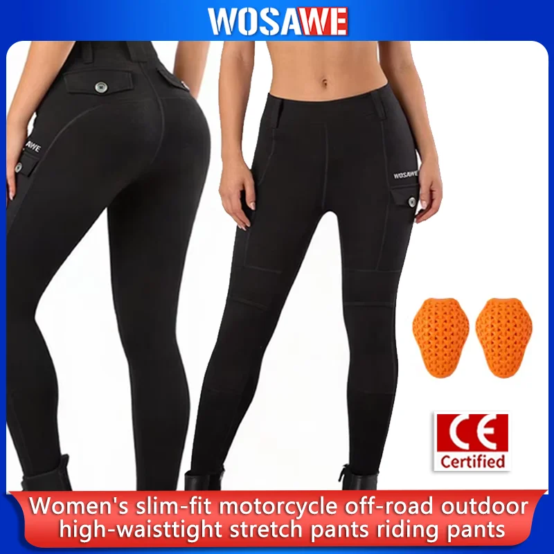 WOSAWE Women Slim Motorcycle Pants Off-road Outdoor Riding Pants Casual Running Sports Pants High Waist Leggings Stretch Pants
WOSAWE Women Slim Motorcycle Pants Off-road Outdoor Riding Pants Casual Running Sports Pants High Waist Leggings Stretch Pants