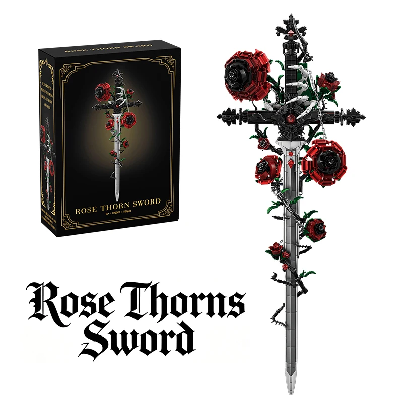 Darkness Skull Red Rose Thorn Sword Building Blocks Gothic Knight's Sword Model Home Decor Assemble Bricks Toy Gift For Boy Girl
Darkness Skull Red Rose Thorn Sword Building Blocks Gothic Knight's Sword Model Home Decor Assemble Bricks Toy Gift For Boy Girl